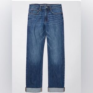 Women’s AE low-rise baggy straight jean.
